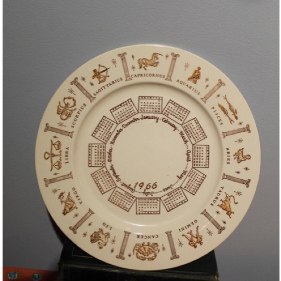 ▫️Vtg 1966 Astrology Zodiac Calendar Plate - Picture 6 of 8